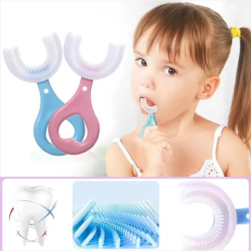 360° U-Shaped Baby Toothbrush – Safe Children Teether Brush
