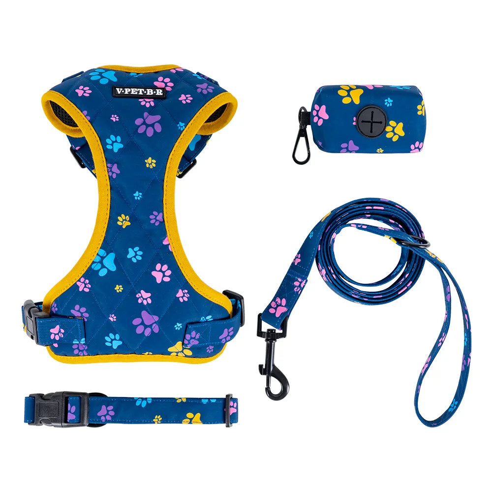 Luxury Reversible Pet Harness – Designer Adjustable Sublimation Fashion Gear