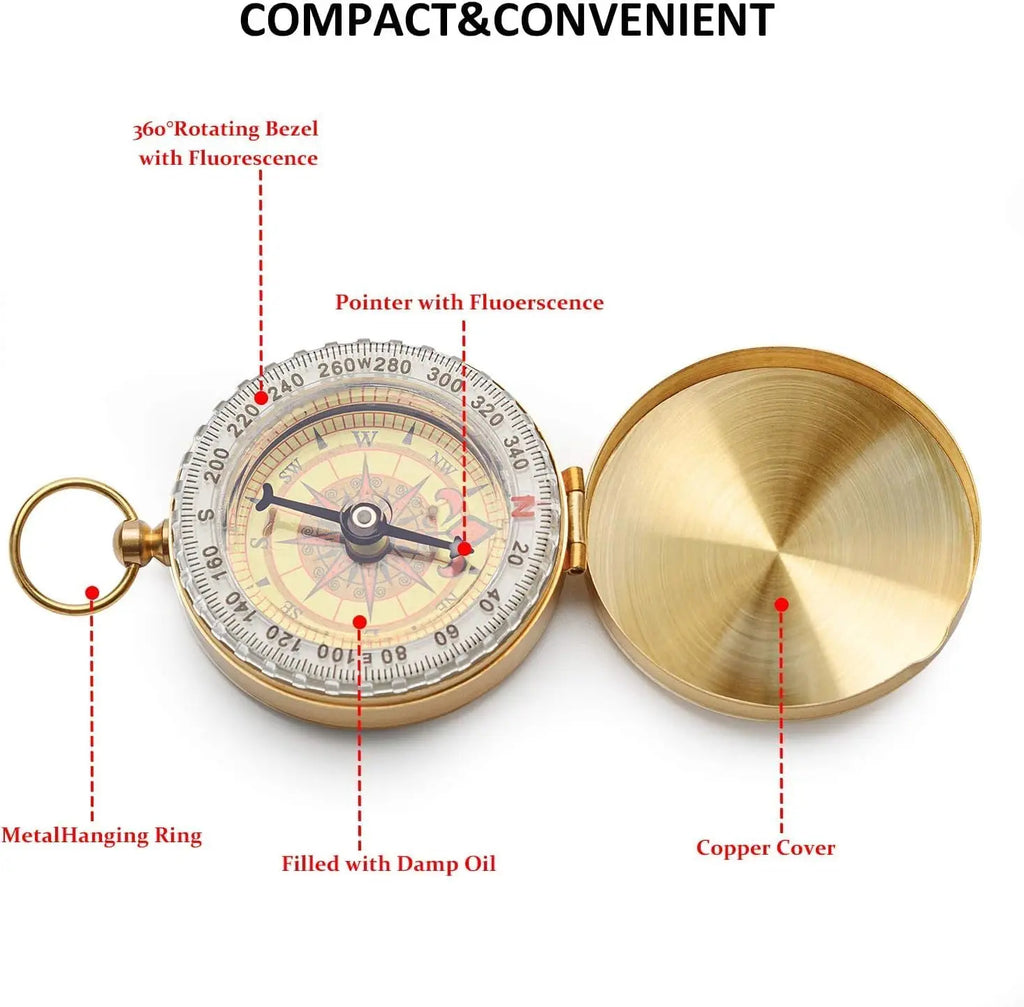 Ultimate Survival Pocket Compass – Rugged Metal Design for Kids & Hikers