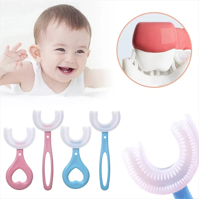 360° U-Shaped Baby Toothbrush – Safe Children Teether Brush